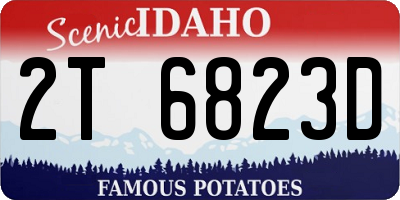ID license plate 2T6823D