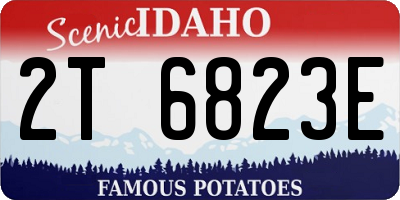 ID license plate 2T6823E