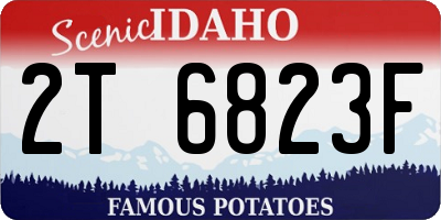ID license plate 2T6823F