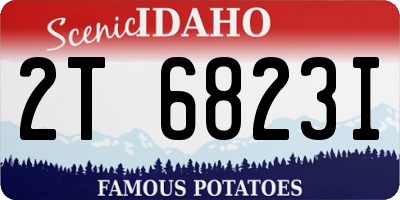 ID license plate 2T6823I