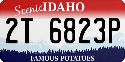 ID license plate 2T6823P