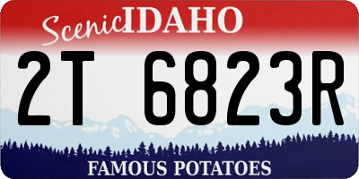 ID license plate 2T6823R