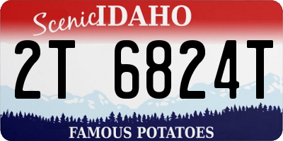 ID license plate 2T6824T
