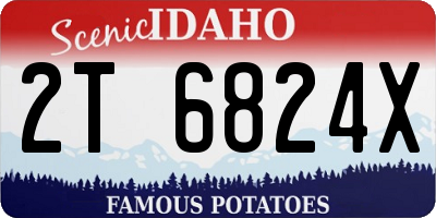 ID license plate 2T6824X