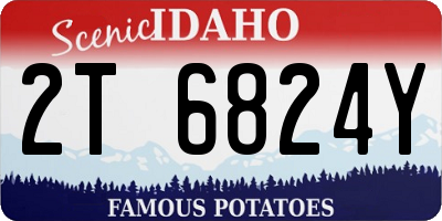 ID license plate 2T6824Y