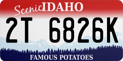 ID license plate 2T6826K