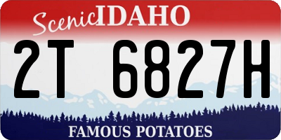 ID license plate 2T6827H