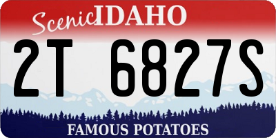 ID license plate 2T6827S