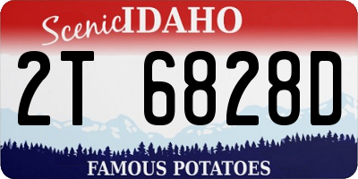 ID license plate 2T6828D
