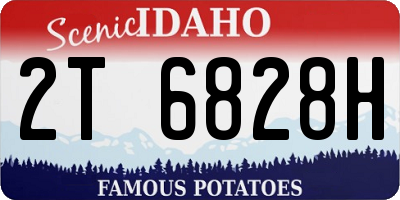 ID license plate 2T6828H