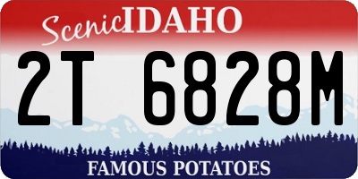 ID license plate 2T6828M