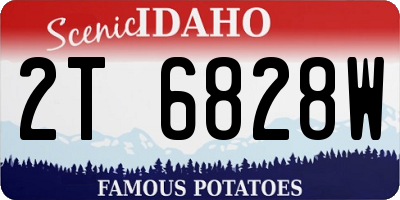 ID license plate 2T6828W