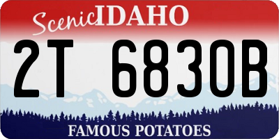 ID license plate 2T6830B