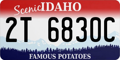 ID license plate 2T6830C