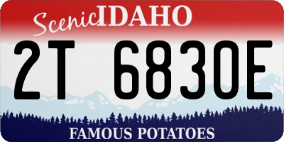 ID license plate 2T6830E