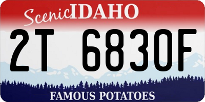 ID license plate 2T6830F