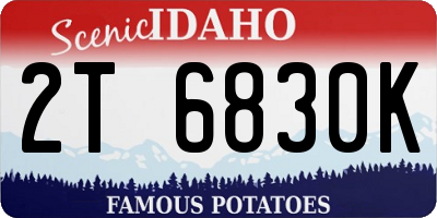 ID license plate 2T6830K