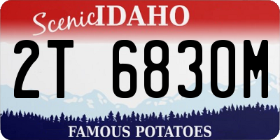 ID license plate 2T6830M