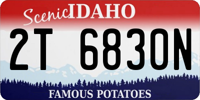ID license plate 2T6830N