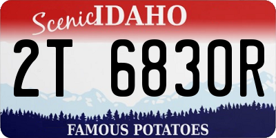 ID license plate 2T6830R