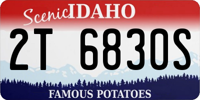 ID license plate 2T6830S