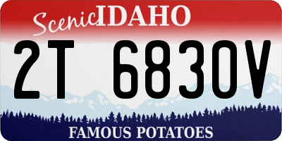 ID license plate 2T6830V