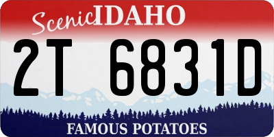 ID license plate 2T6831D