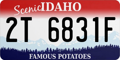 ID license plate 2T6831F