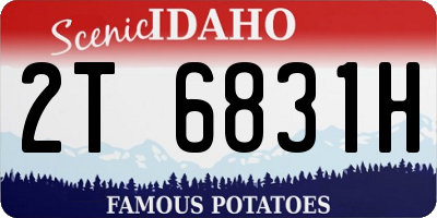 ID license plate 2T6831H