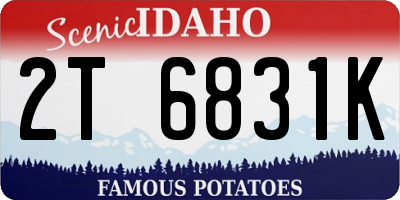 ID license plate 2T6831K
