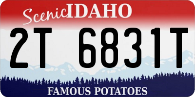 ID license plate 2T6831T