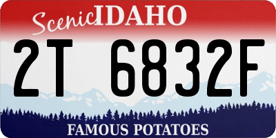 ID license plate 2T6832F