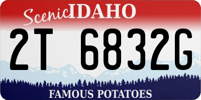 ID license plate 2T6832G