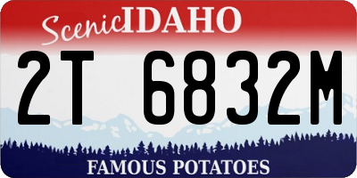 ID license plate 2T6832M