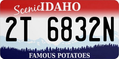 ID license plate 2T6832N