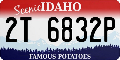 ID license plate 2T6832P