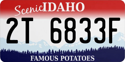 ID license plate 2T6833F