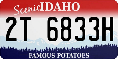 ID license plate 2T6833H
