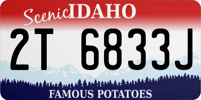 ID license plate 2T6833J