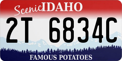 ID license plate 2T6834C