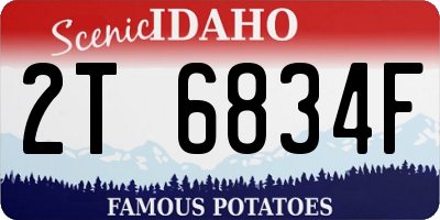 ID license plate 2T6834F