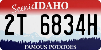 ID license plate 2T6834H