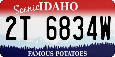 ID license plate 2T6834W