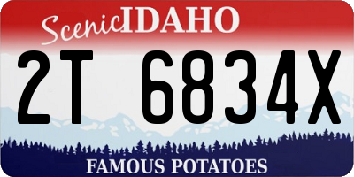 ID license plate 2T6834X