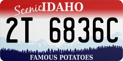 ID license plate 2T6836C
