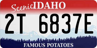 ID license plate 2T6837E