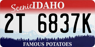 ID license plate 2T6837K