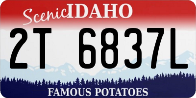 ID license plate 2T6837L