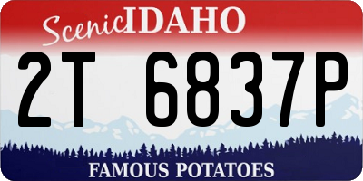 ID license plate 2T6837P