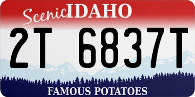 ID license plate 2T6837T